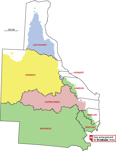 Map of Queensland